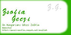zsofia geczi business card